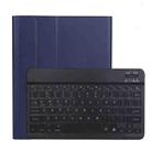 A11BS 2020 Ultra-thin ABS Detachable Bluetooth Keyboard Tablet Case for iPad Pro 11 inch (2020), with Backlight & Pen Slot & Holder (Dark Blue) - 1