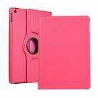 For iPad 10.2 / iPad Air 2019 10.5 / iPad 10.2 2020 Litchi Texture Horizontal Flip 360 Degrees Rotation Leather Case(Rose Red) - 1