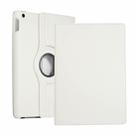 For iPad 10.2 / iPad Air 2019 10.5 / iPad 10.2 2020 Litchi Texture Horizontal Flip 360 Degrees Rotation Leather Case(White) - 1