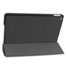 For iPad 10.2 Custer Texture Horizontal Flip Smart PU Leather Case with Sleep / Wake-up Function & Three-folding Holder (Black) - 5