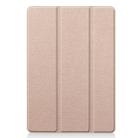 For iPad 10.2 Custer Texture Horizontal Flip Smart PU Leather Case with Sleep / Wake-up Function & Three-folding Holder (Gold) - 2