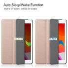 For iPad 10.2 Custer Texture Horizontal Flip Smart PU Leather Case with Sleep / Wake-up Function & Three-folding Holder (Gold) - 6