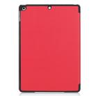 For iPad 10.2 Custer Texture Horizontal Flip Smart PU Leather Case with Sleep / Wake-up Function & Three-folding Holder (Red) - 3