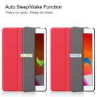 For iPad 10.2 Custer Texture Horizontal Flip Smart PU Leather Case with Sleep / Wake-up Function & Three-folding Holder (Red) - 6