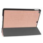 For iPad 10.2 Custer Texture Horizontal Flip Smart PU Leather Case with Sleep / Wake-up Function & Three-folding Holder (Rose Gold) - 5