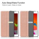 For iPad 10.2 Custer Texture Horizontal Flip Smart PU Leather Case with Sleep / Wake-up Function & Three-folding Holder (Rose Gold) - 6