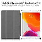 For iPad 10.2 Custer Texture Horizontal Flip Smart PU Leather Case with Sleep / Wake-up Function & Three-folding Holder (Rose Gold) - 7