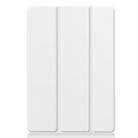 For iPad 10.2 Custer Texture Horizontal Flip Smart PU Leather Case with Sleep / Wake-up Function & Three-folding Holder (White) - 2