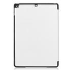 For iPad 10.2 Custer Texture Horizontal Flip Smart PU Leather Case with Sleep / Wake-up Function & Three-folding Holder (White) - 3