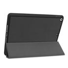 For iPad 10.2 2021 / 2020 / 2019 Custer Texture Horizontal Flip Smart TPU Leather Case with Sleep / Wake-up Function & Three-folding Holder & Pen Slot(Black) - 5