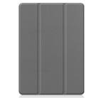 For iPad 10.2 2021 / 2020 / 2019 Custer Texture Horizontal Flip Smart TPU Leather Case with Sleep / Wake-up Function & Three-folding Holder & Pen Slot(Grey) - 2