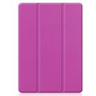 For iPad 10.2 2021 / 2020 / 2019 Custer Texture Horizontal Flip Smart TPU Leather Case with Sleep / Wake-up Function & Three-folding Holder & Pen Slot(Purple) - 2