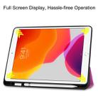 For iPad 10.2 2021 / 2020 / 2019 Custer Texture Horizontal Flip Smart TPU Leather Case with Sleep / Wake-up Function & Three-folding Holder & Pen Slot(Purple) - 4