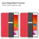 For iPad 10.2 2021 / 2020 / 2019 Custer Texture Horizontal Flip Smart TPU Leather Case with Sleep / Wake-up Function & Three-folding Holder & Pen Slot(Red) - 5