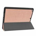 For iPad 10.2 2021 / 2020 / 2019 Custer Texture Horizontal Flip Smart TPU Leather Case with Sleep / Wake-up Function & Three-folding Holder & Pen Slot(Rose Gold) - 5