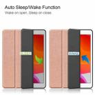 For iPad 10.2 2021 / 2020 / 2019 Custer Texture Horizontal Flip Smart TPU Leather Case with Sleep / Wake-up Function & Three-folding Holder & Pen Slot(Rose Gold) - 6