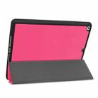 For iPad 10.2 2021 / 2020 / 2019 Custer Texture Horizontal Flip Smart TPU Leather Case with Sleep / Wake-up Function & Three-folding Holder & Pen Slot(Rose Red) - 4
