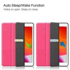 For iPad 10.2 2021 / 2020 / 2019 Custer Texture Horizontal Flip Smart TPU Leather Case with Sleep / Wake-up Function & Three-folding Holder & Pen Slot(Rose Red) - 5