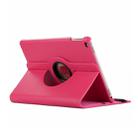 Litchi Texture Horizontal Flip 360 Degrees Rotation Leather Case for iPad Mini 2019, with Holder & Sleep / Wake-up Function (Rose Red) - 1