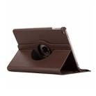 Litchi Texture Horizontal Flip 360 Degrees Rotation Leather Case for iPad Mini 2019, with Holder & Sleep / Wake-up Function (Brown) - 1