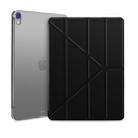 Multi-folding Shockproof  PC + PU Leather Protective Case for iPad Pro 12.9 2018 / 2020, with Holder & Sleep / Wake-up Function(Black) - 2