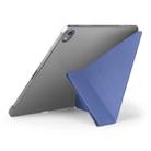 Multi-folding Shockproof  PC + PU Leather Protective Case for iPad Pro 12.9 2018 / 2020, with Holder & Sleep / Wake-up Function(Dark Blue) - 10