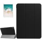 For iPad Pro 10.5 inch PU Litchi Texture 3-folding Smart Case Clear Back Cover with Holder(Black) - 1