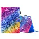 For iPad Pro 10.5 inch Colorful Crystal Print Horizontal Flip PU Leather Protective Case with Holder & Card Slots & Photo Frame - 1