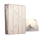 For iPad Pro 10.5 inch Silk Texture Horizontal Deformation Flip Leather Case with 4-folding Holder & Sleep / Wake-up(Champagne Gold) - 1