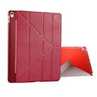 For iPad Pro 10.5 inch Silk Texture Horizontal Deformation Flip Leather Case with 4-folding Holder & Sleep / Wake-up(Red) - 1