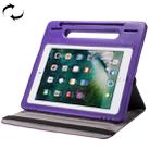360 Degree Rotation Leather Case + Removable EVA Bumper Protective Cover for iPad 10.2 / iPad Air 10.5 （2019） / iPad Pro 10.5 inch, with Handle & 3 Gears Holder & Sleep / Wake-up(Purple) - 1