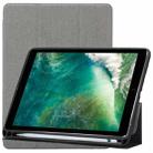 Cloth Texture Pattern Horizontal Flip Leather Case for iPad Pro 10.5 inch ,with Three-folding Holder & Pen Slots (Grey) - 1