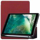 Cloth Texture Pattern Horizontal Flip Leather Case for iPad Pro 10.5 inch ,with Three-folding Holder & Pen Slots (Red) - 1