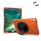 For iPad Pro 10.5 inch 360 Degree Rotation PC + Silicone Protective Case with Holder & Hand-strap (Orange) - 1