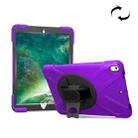 For iPad Pro 10.5 inch 360 Degree Rotation PC + Silicone Protective Case with Holder & Hand-strap (Purple) - 1