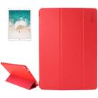 ENKAY for iPad Pro 10.5 inch Lambskin Texture + Silicone Bottom Case Horizontal Flip Leather Case with Three-folding Holder & Sleep Function(Red) - 1