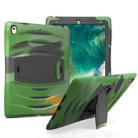 For iPad Pro 10.5 inch Wave Texture Series PC + Silicone Protective Case with Holder(Army Green) - 1