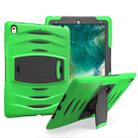 For iPad Pro 10.5 inch Wave Texture Series PC + Silicone Protective Case with Holder (Green) - 1