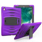 For iPad Pro 10.5 inch Wave Texture Series PC + Silicone Protective Case with Holder (Purple) - 1