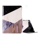 For iPad Pro 10.5 inch (2017) Purple Black Color Matching Marble Pattern Horizontal Flip Leather Protective Case with Holder & Card Slots & Wallet - 1