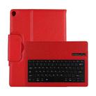 For iPad Pro 12.9 inch (2017) Detachable Bluetooth Keyboard + Litchi Texture Horizontal Flip Leather Tablet Case with Holder (Red) - 1