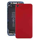 Glass Battery Back Cover with Camera Lens Cover for iPhone SE 2020(Red) - 1