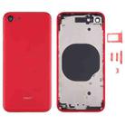 Battery Back Cover with Camera Lens Cover & SIM Card Tray & Side keys for iPhone SE 2020(Red) - 1