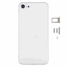 Battery Back Cover with Camera Lens Cover & SIM Card Tray & Side keys for iPhone SE 2020(Silver) - 2