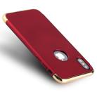 For iPhone X / XS Three Stage Splicing Electroplating Side Protective Back Cover Case (Red) - 1