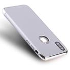 For iPhone X / XS Three Stage Splicing Electroplating Side Protective Back Cover Case (Silver) - 1