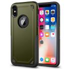 For iPhone X / XS Shockproof Rugged Armor Protective Case(Army Green) - 1