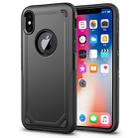 For iPhone X / XS Shockproof Rugged Armor Protective Case(Black) - 1