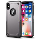 For iPhone X / XS Shockproof Rugged Armor Protective Case(Grey) - 1