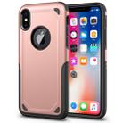 For iPhone X / XS Shockproof Rugged Armor Protective Case(Rose Gold) - 1